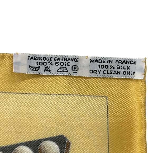 HERMES Yellow Silk Scarf - Picture 5 of 7